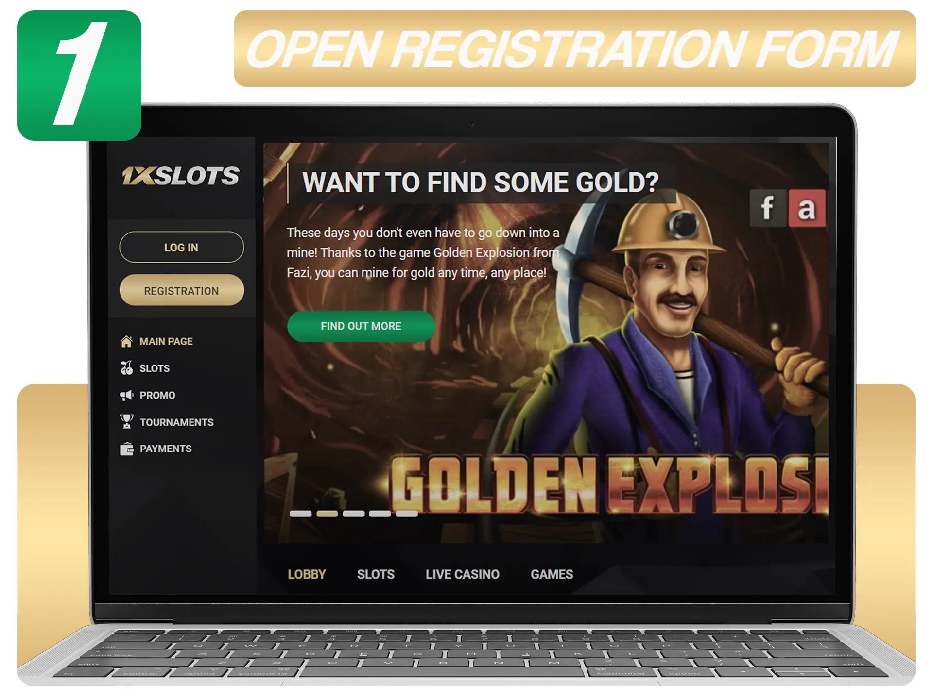Regístrate en 1xSlots con un Bono de hasta 1.900.000 ARS + 550 FS